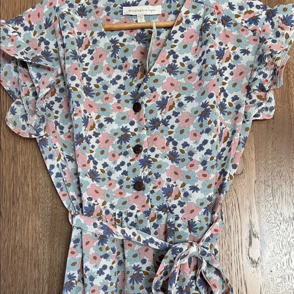 Floral Ruffle Mini Dress - Picture 2 of 5